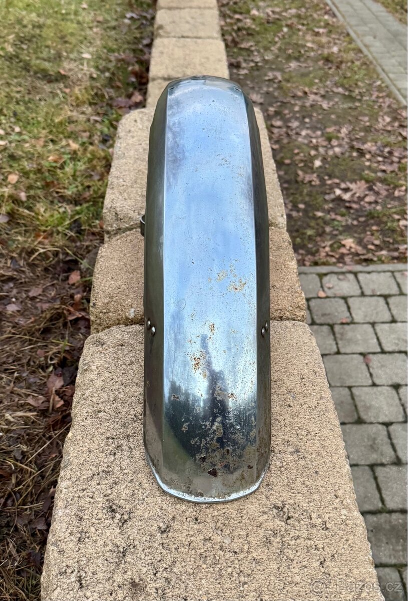 Jawa 350 634 638 - přední blatník chrom - 9