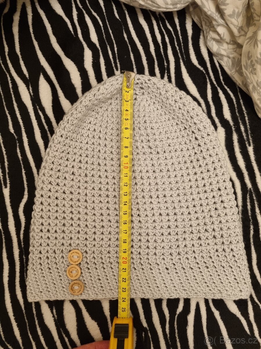 Homelesky čepice ručně háčkované - 9