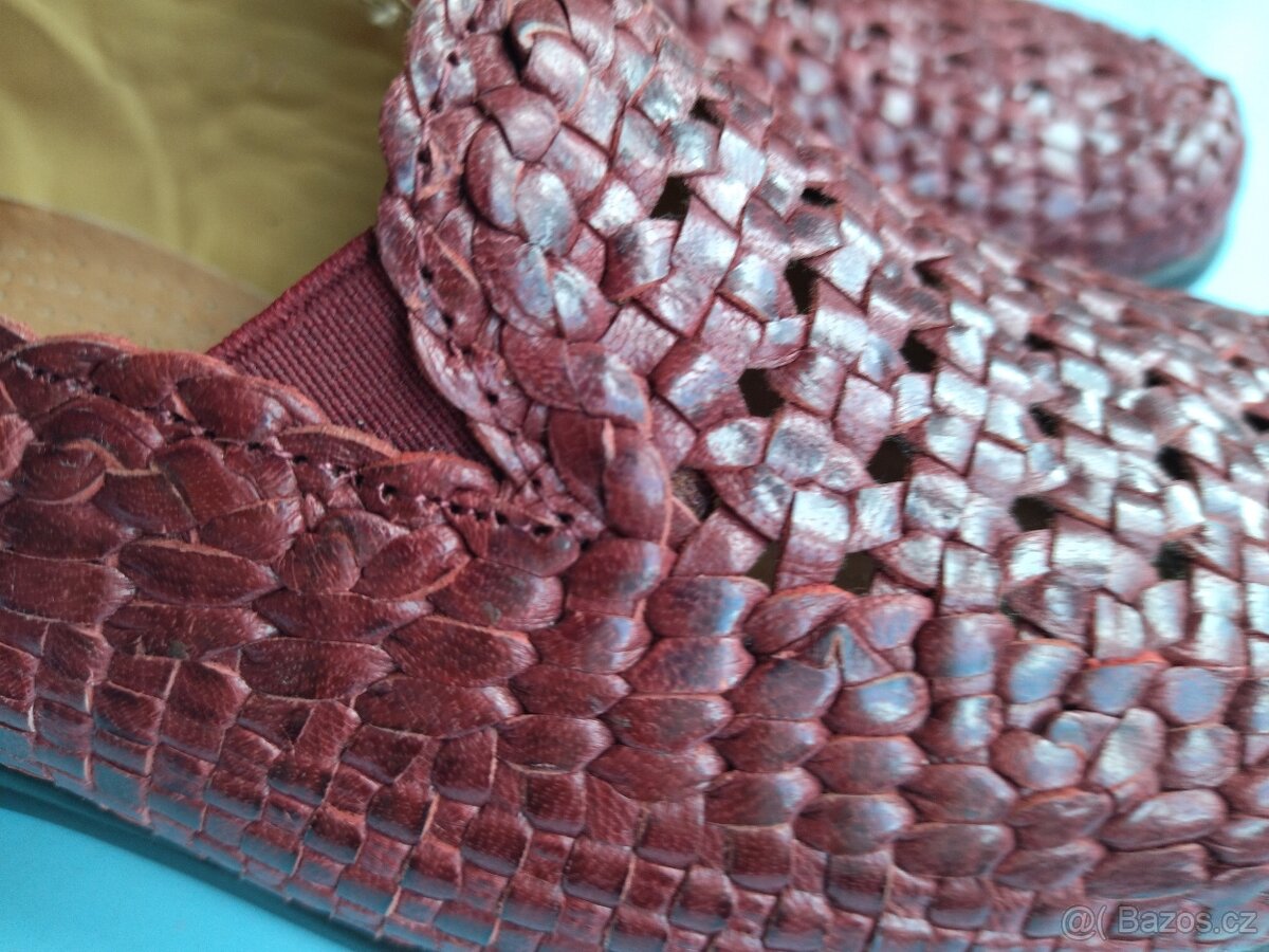 Mokasíny Peter Wagner Ladysko classic, vel.37,5 dámské bordó - 9