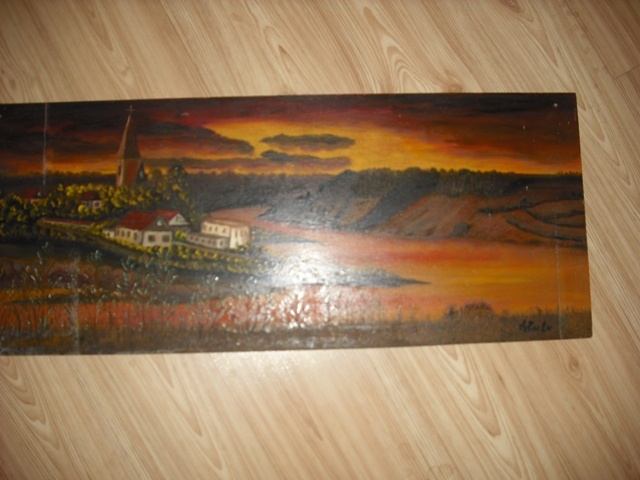 Malovaný obraz Orlík (Alfréd Pecina 1982) - 9