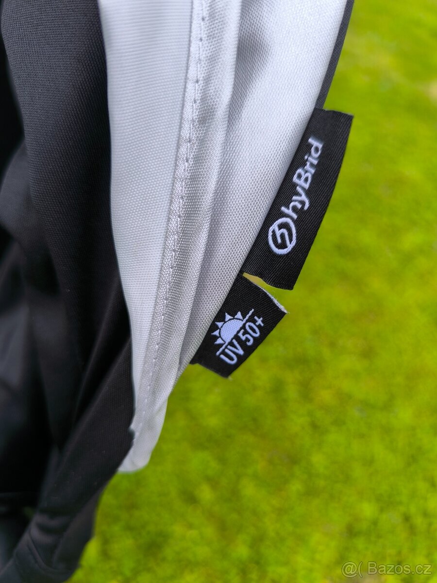 BabyStyle hyBrid Ezyfold - Chrome + stříška Jet Black - 9