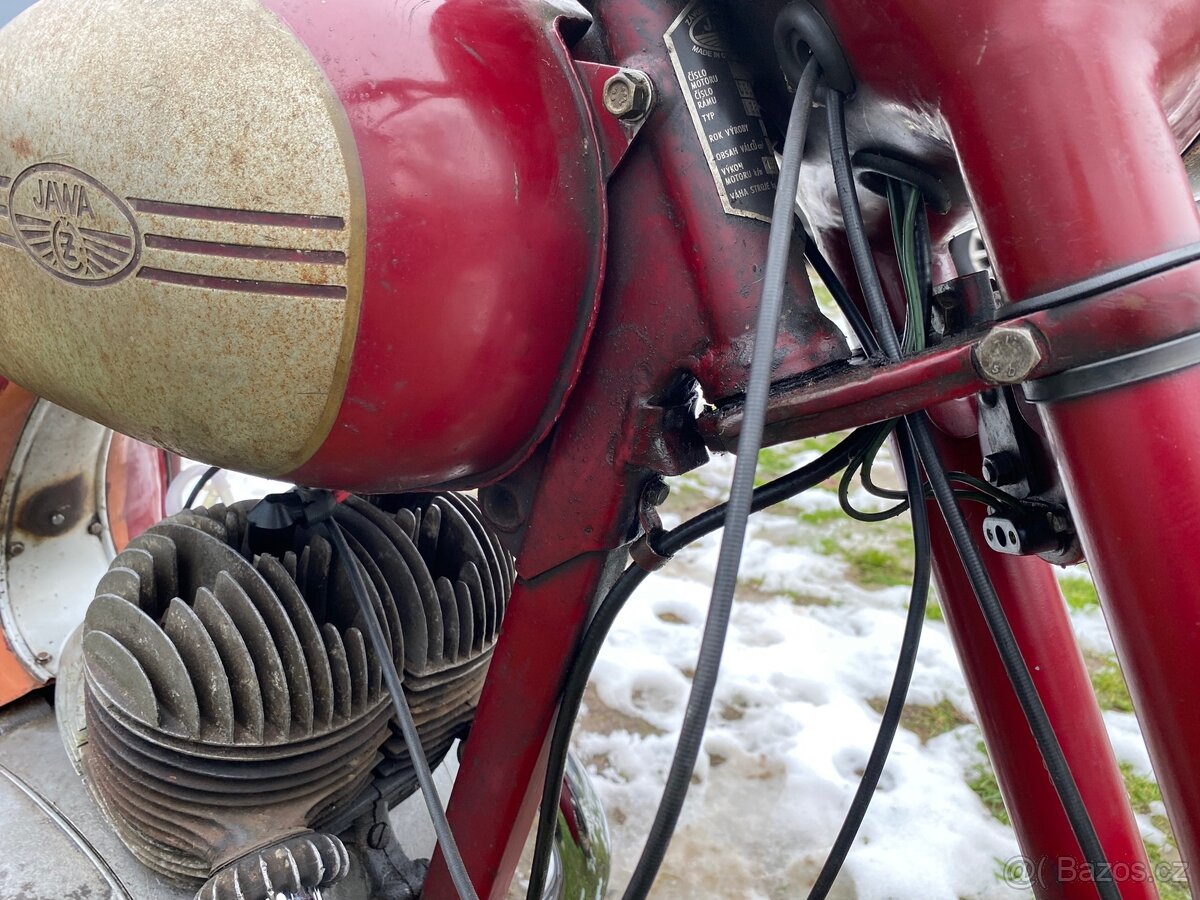 Jawa 350 / 354 kývačka, původní stav, patinovka, po STK - 9