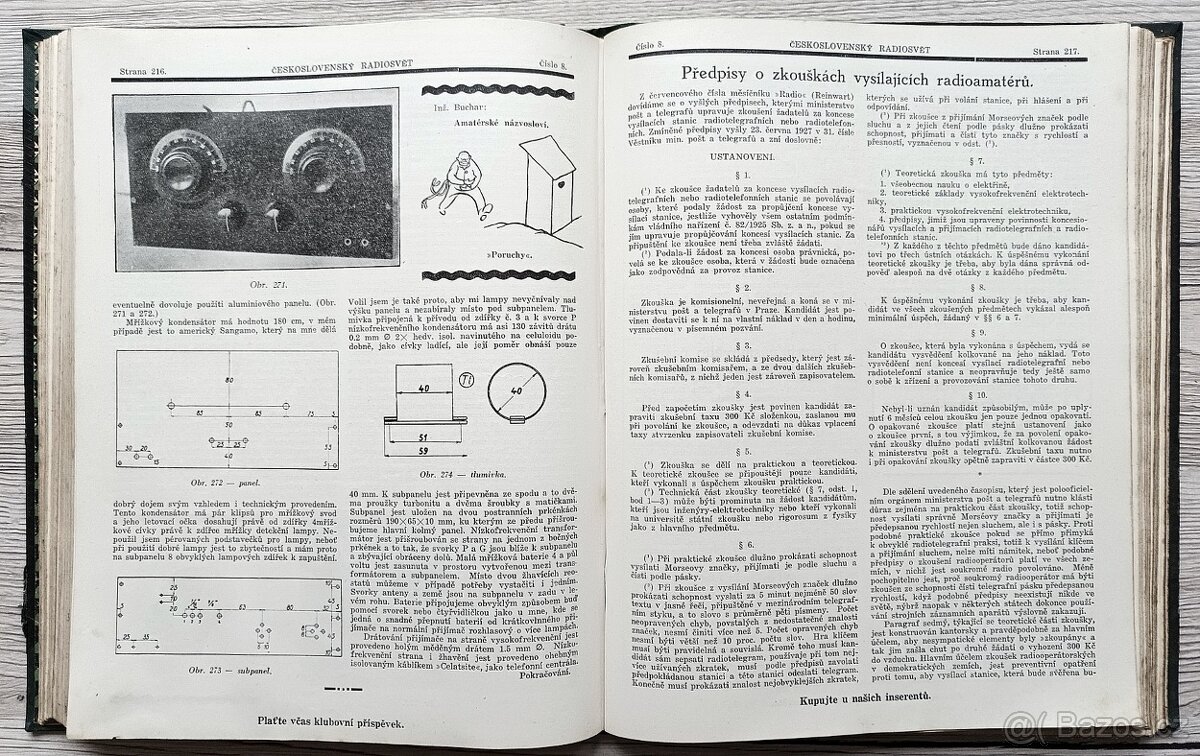 Časopisy ČESKOSLOVENSKÝ RADIOSVĚT, 1. ročník, rok 1927 - 9