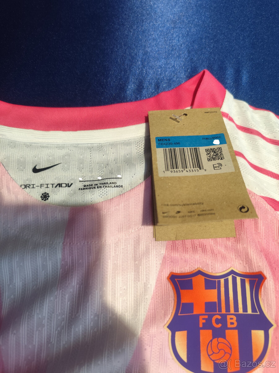 Dres Fc Barcelona Ružový Hráčsky Unikátny Nový s visačkami - 9