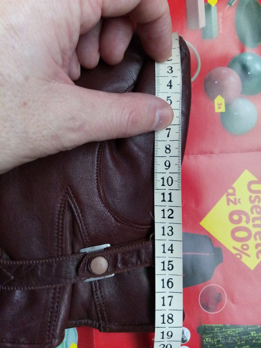 Rukavice kožené zimní s beránkem - 9