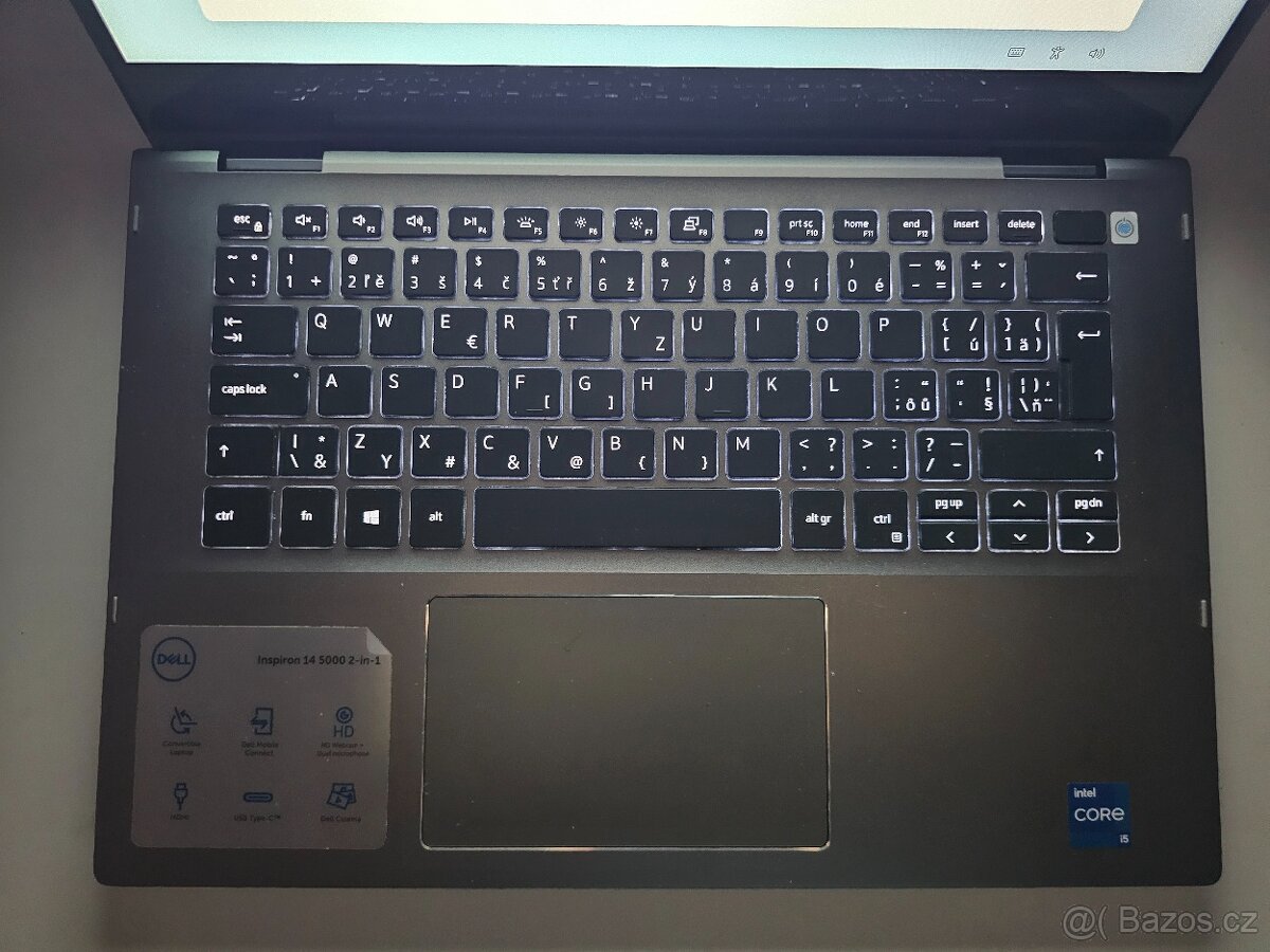 Dotyk. notebook DELL 2in1 - i5 1135G7, Iris Xe, SSD, Win 11 - 9