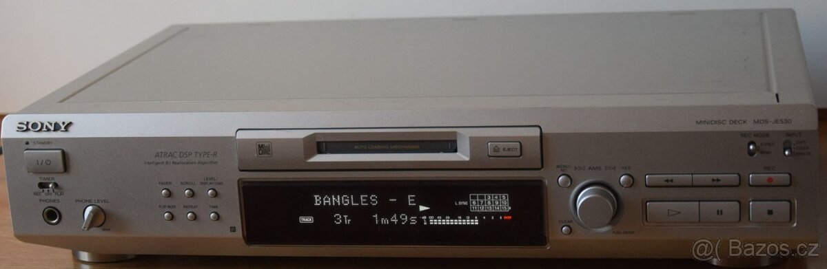 Minidisc deck SONY MDS-JE530,10xMD, manuál a kabely cinch - 9