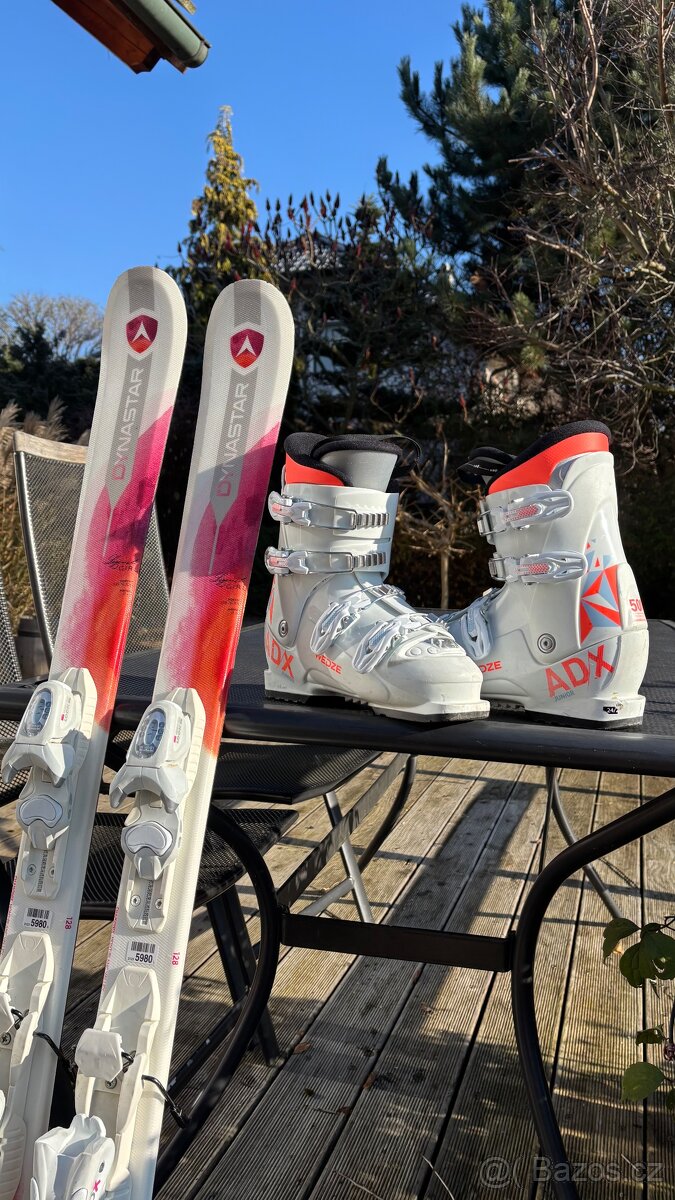 Lyže 128cm Dynastar dívčí, Lyžařské boty 280mm Wedze - 9