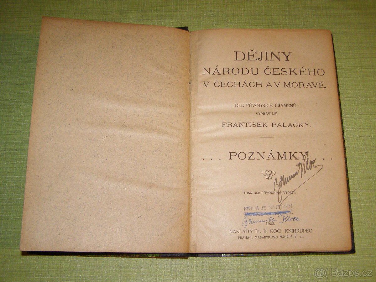 Palacký Dějiny národa českého - 9