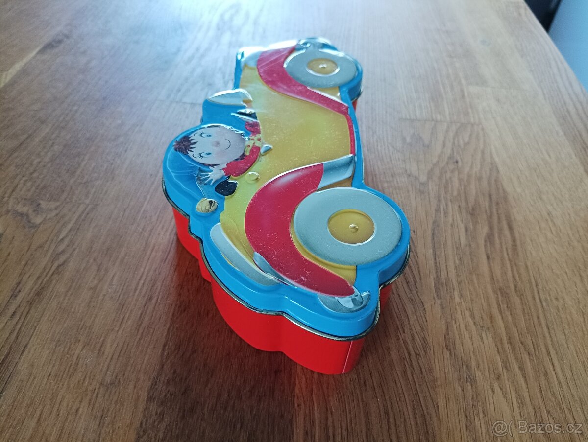 PLECHOVÁ ZNAČKOVÁ KRABIČKA OD BONBONU NODDY CAR FRANCIE - 9