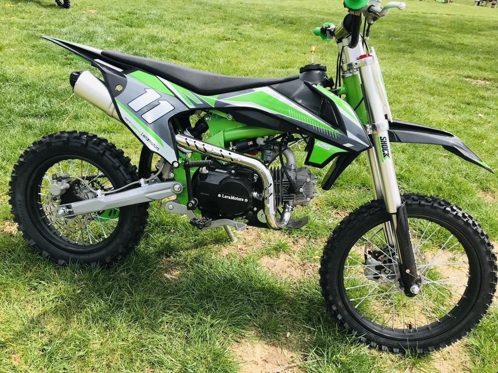 Pitbike Leramotors Shark 125ccm, el. start, zeleny - 9