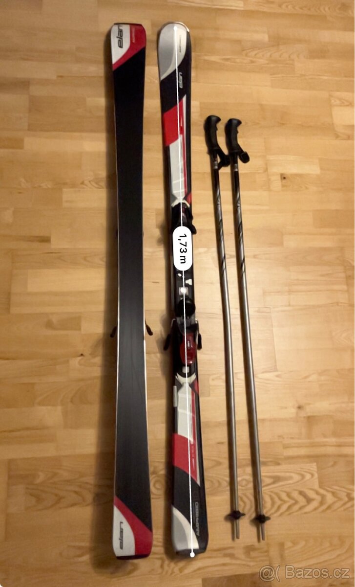 Lyžařský set - lyže, hůlky, boty. - 9