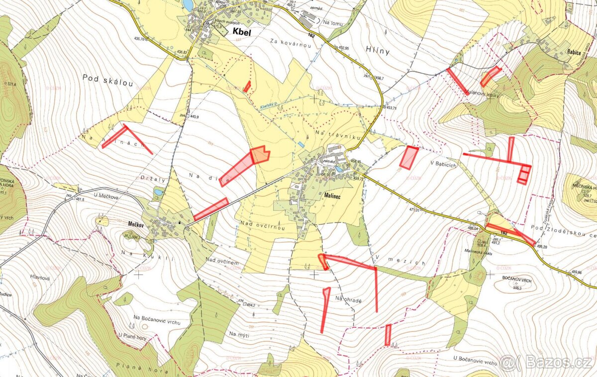 Zemědělská půda, prodej, Malinec, Kbel, Plzeň jih - 9