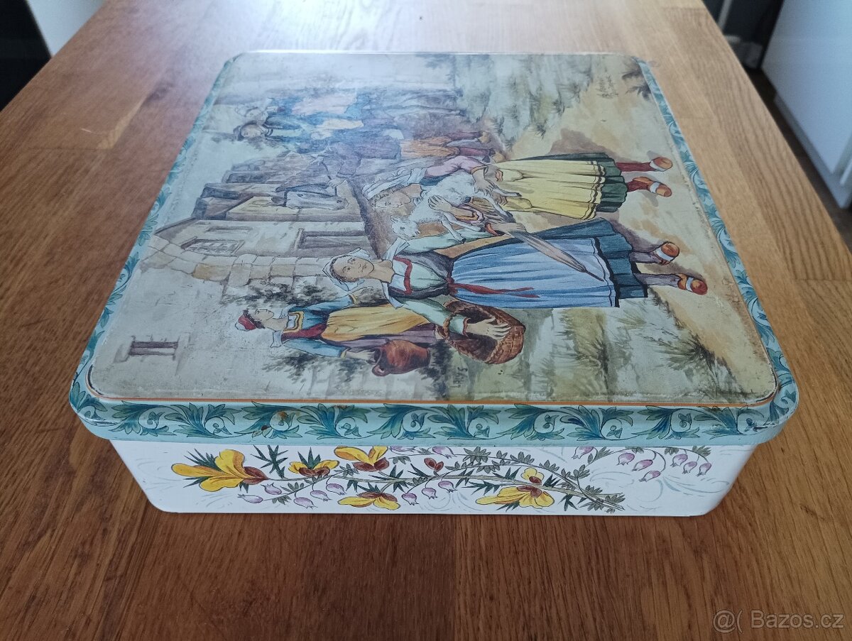 PLECHOVÁ KRABIČKA MASSILLY HB HENRIOT QUIMPER FRANCIE - 9