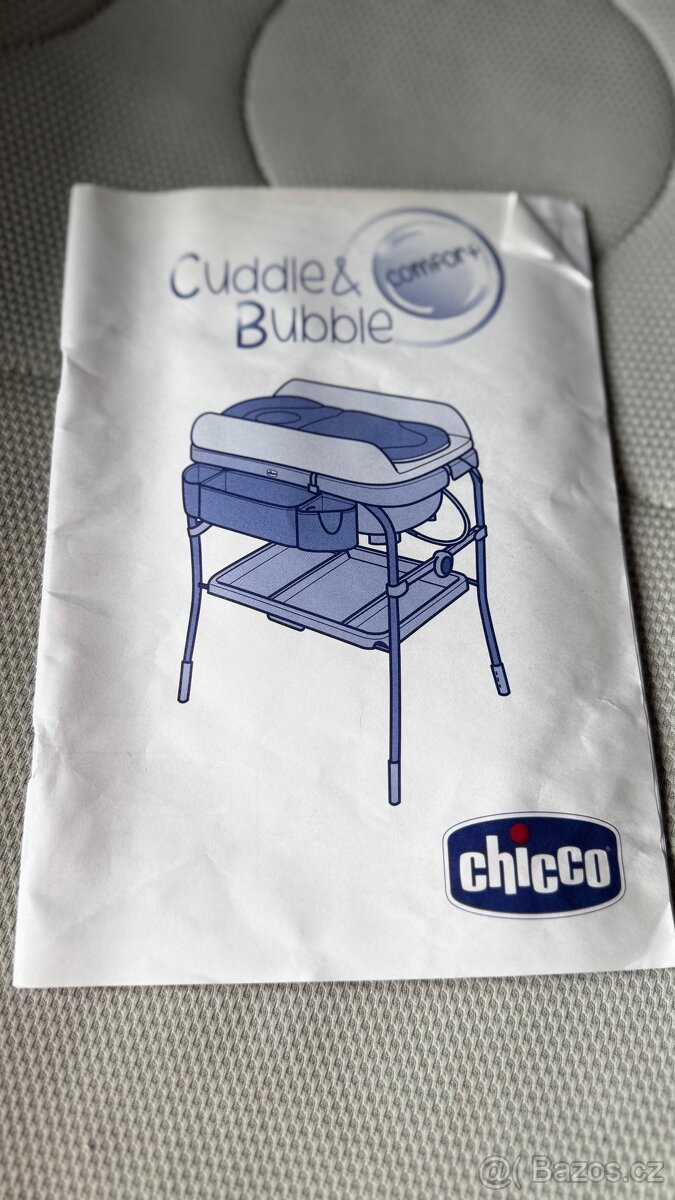 CHICCO Stolek přebalovací s vaničkou Cuddle & Bubble - 0m+, - 9