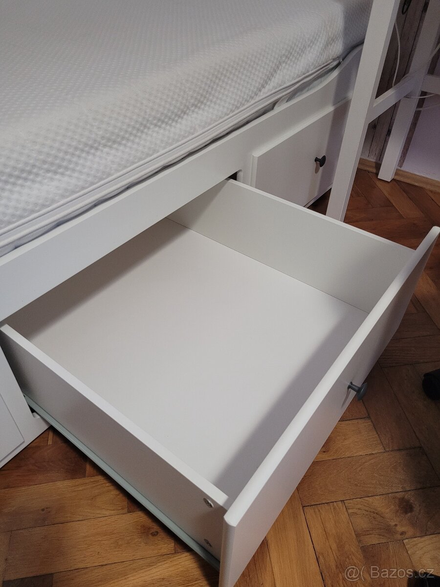 Rozkládací postel HEMNES s matrací AKREHAMN zn. IKEA - 9