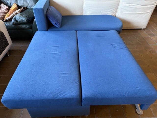 sedačka rohová rozkládací bílá - 9