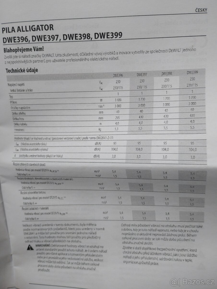 Řezačka DeWALT dwe 397 na Porotherm a Ytong - 9