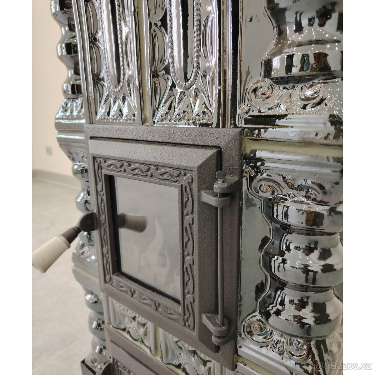 Kachlová kamna Mona s varnou deskou zelená - 9