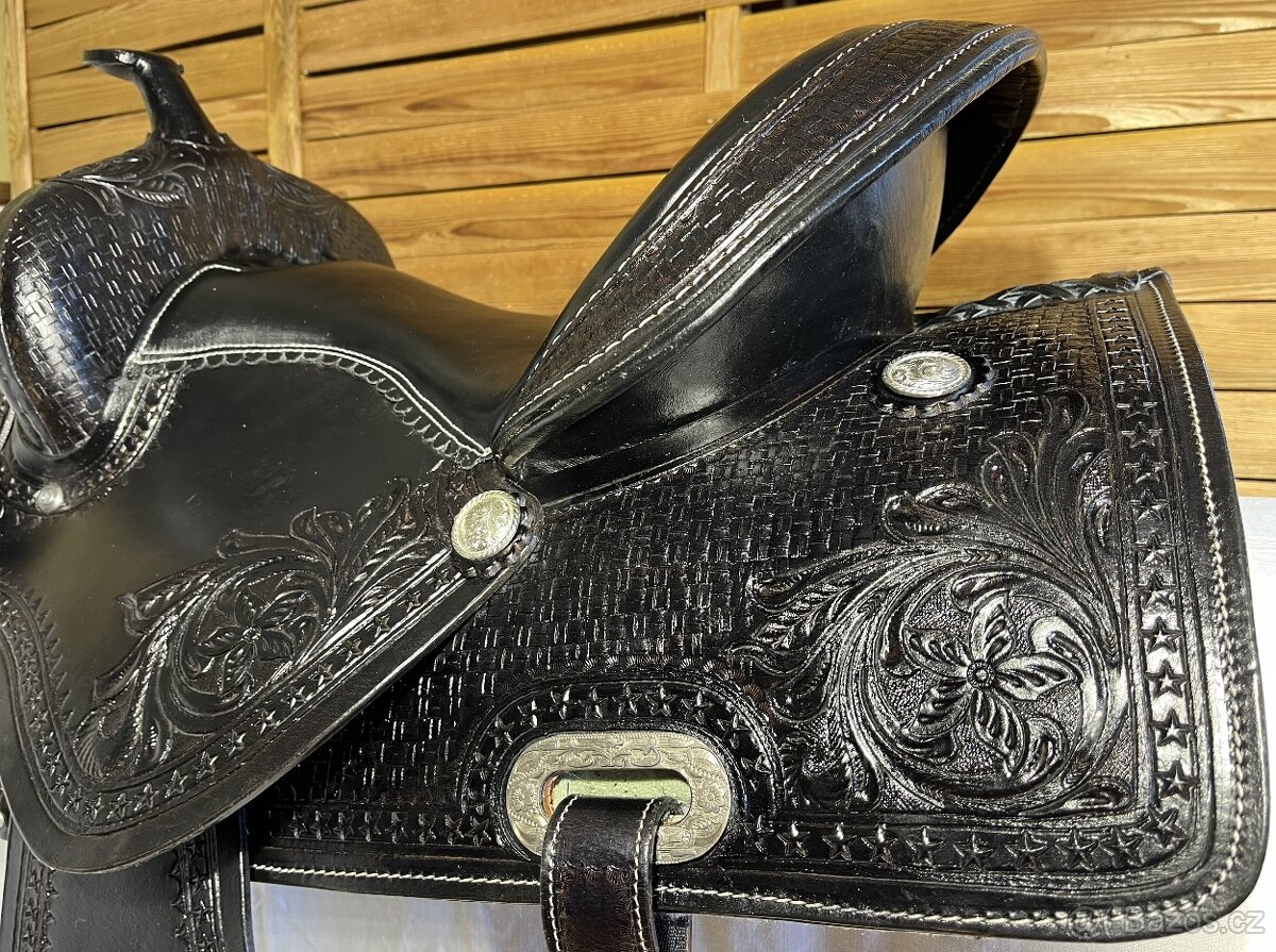 Westernový sedlový komplet 20) černý - 9
