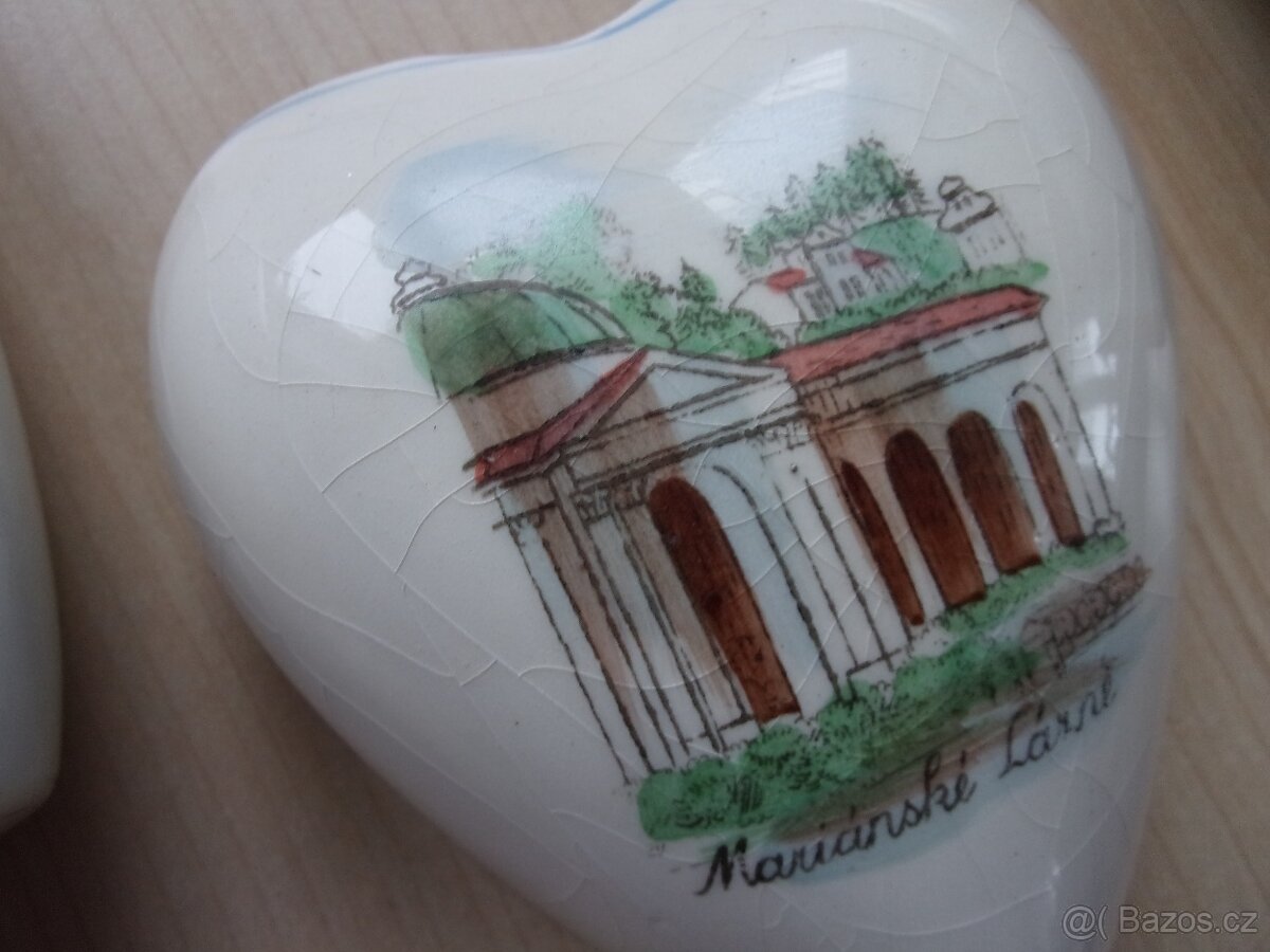 3x STARÝ PORCELÁN A KERAMIKA Z LÁZNÍ - K. VARY, MAR. LÁZNĚ - 9