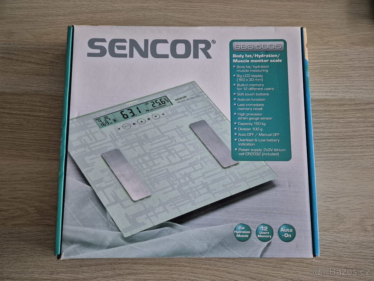 Chytrá váha (+tuk,voda,svaly) - jako nová, návod - 9