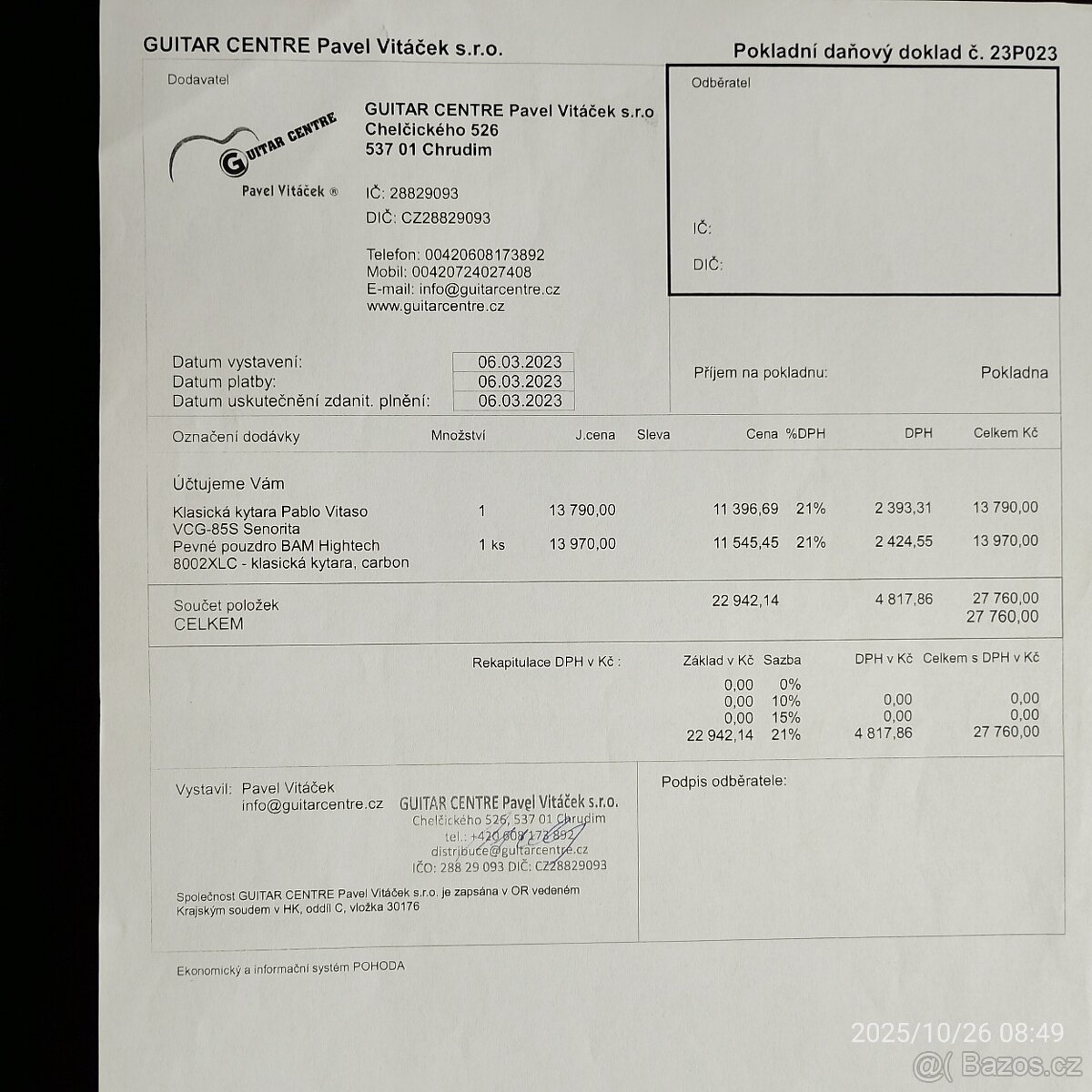 Klasická kytara Pablo Vitaso - 9