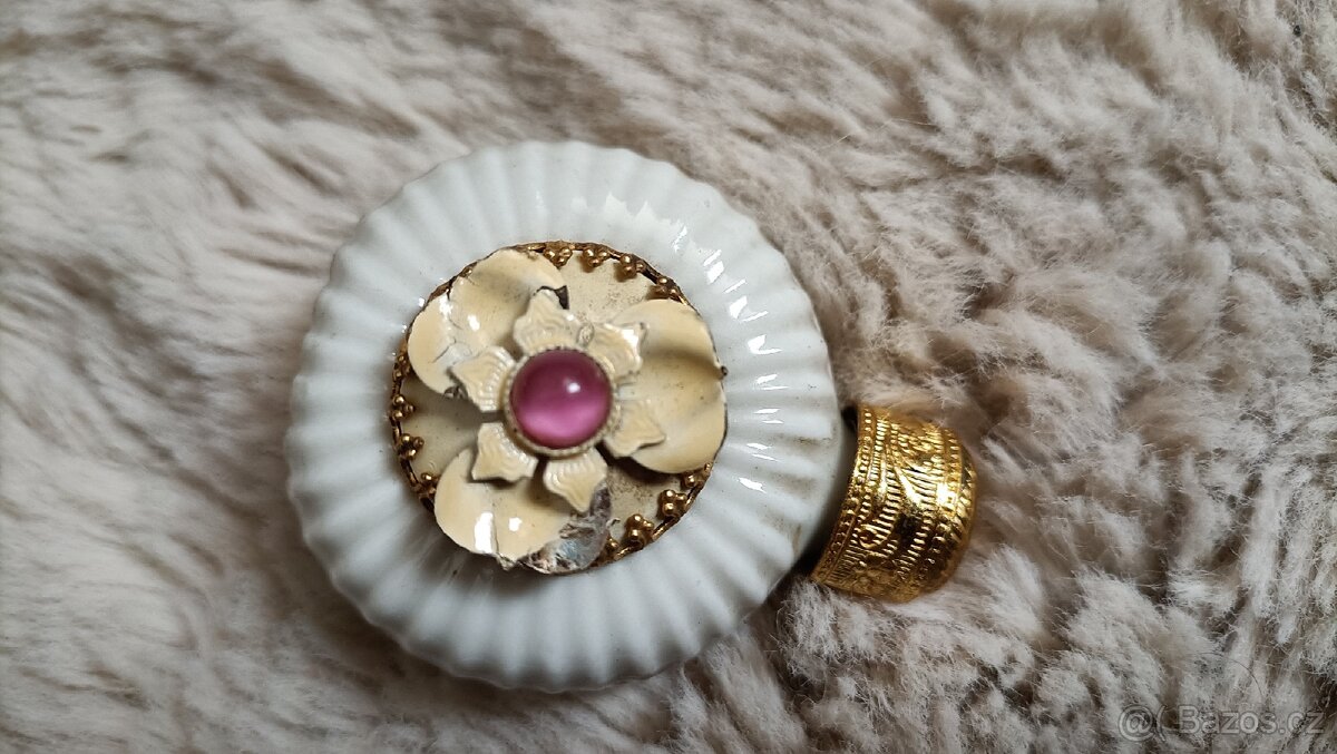 Porcelánová lahvička na parfém, flakon - 9