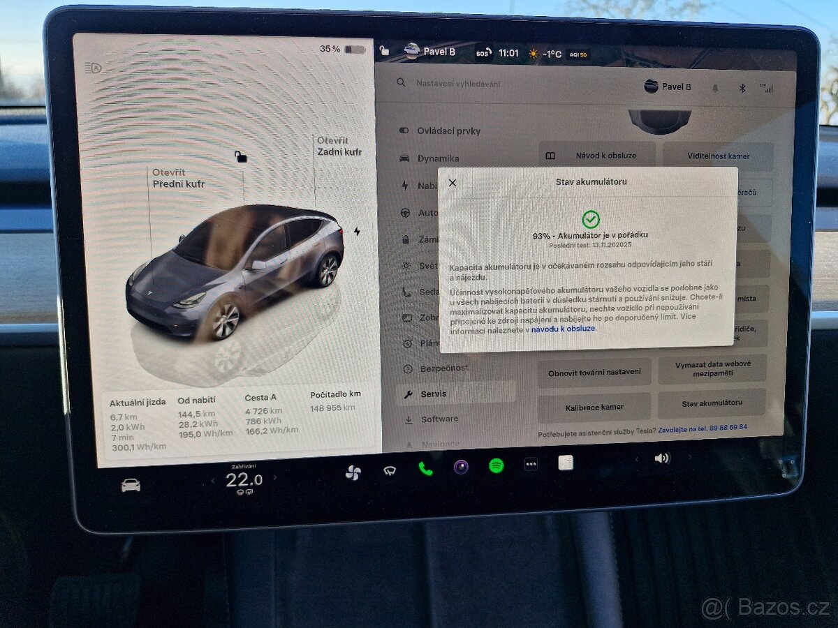Tesla Y AWD Long Range tažné - 9