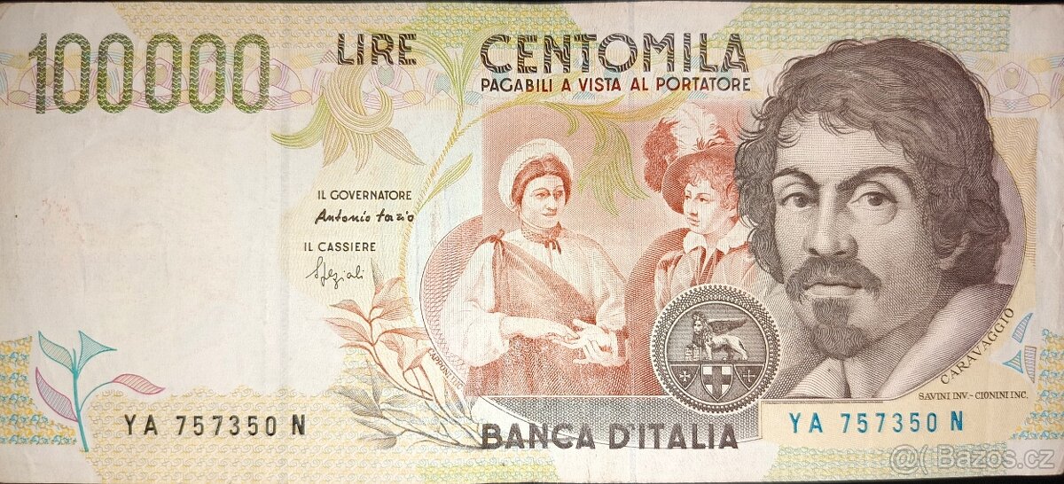 Italské bankovky 1000 - 100 000 lir 1983 - 1997 - 9
