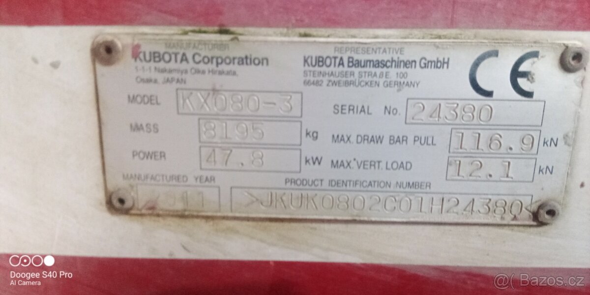 Bagr Kubota KX080-3 - 9