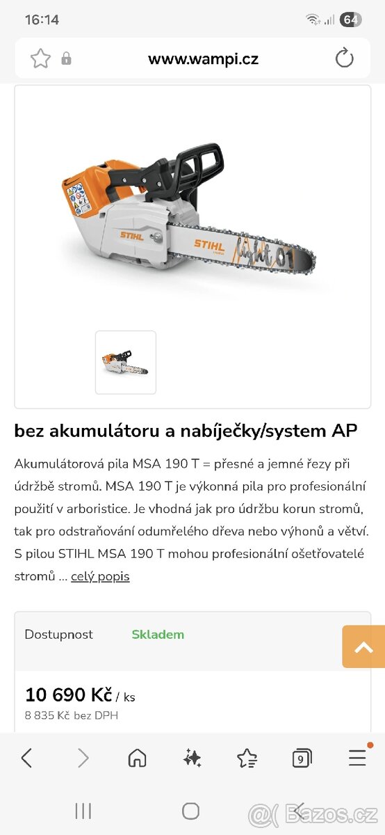 Stihl msa 190T Profi aku - 9