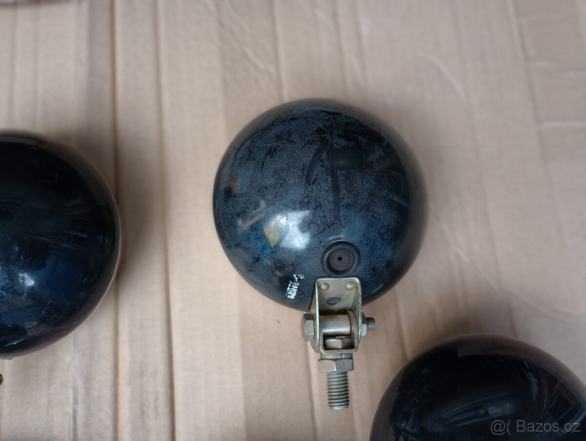 Mlhovky kovové kulaté PAL, černé, nepoužité - 9