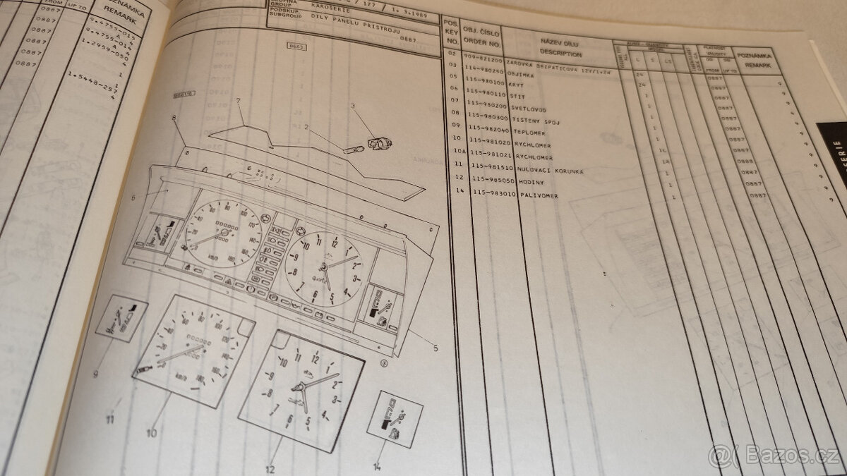 Škoda FAVORIT 115 135 136 -- seznam náhradních dílů - 9