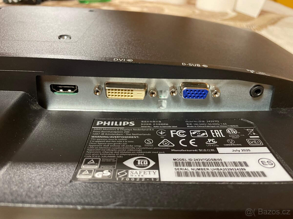 Prodám monitor k PC - 24" Philips 243V7Q - 9