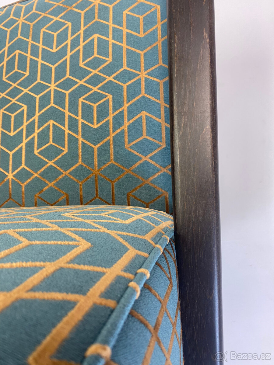 Luxusní křesla Halabala po kompletní renovaci 2ks - 9