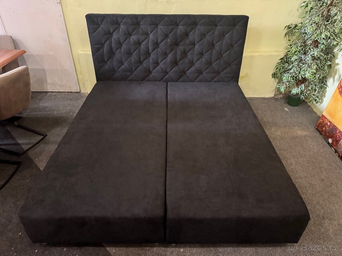 Nová Boxspring postel-letiště 180x200 antracit - 9