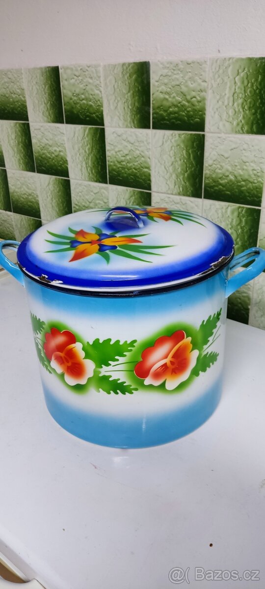 Hrnec smaltovaný 45 l, hrnec malovaný - 9