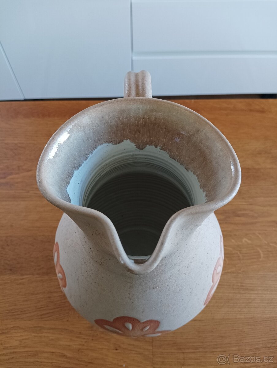 KERAMICKÝ DŽBÁN RUČNĚ DEKOROVANÝ - 9
