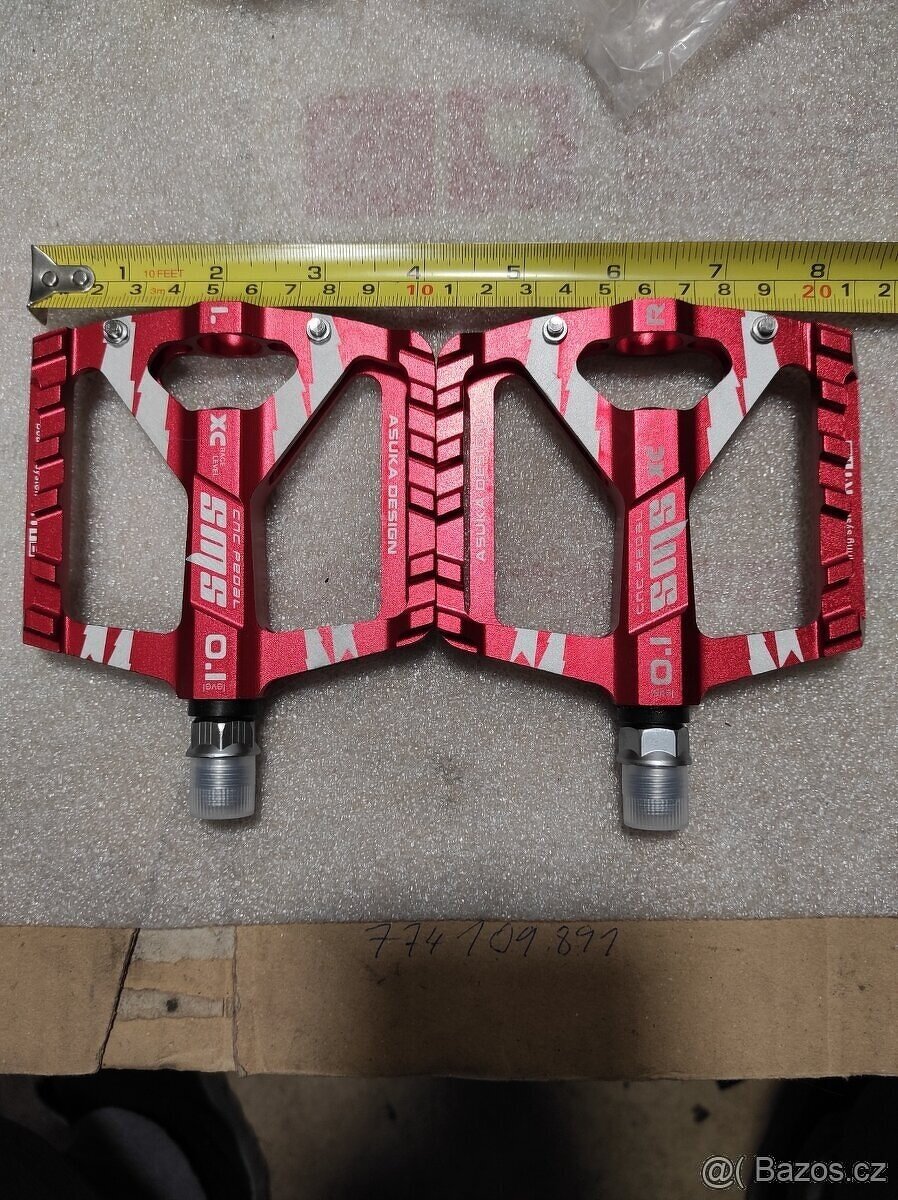 Duralové široké pedály ALU 7075 - 9