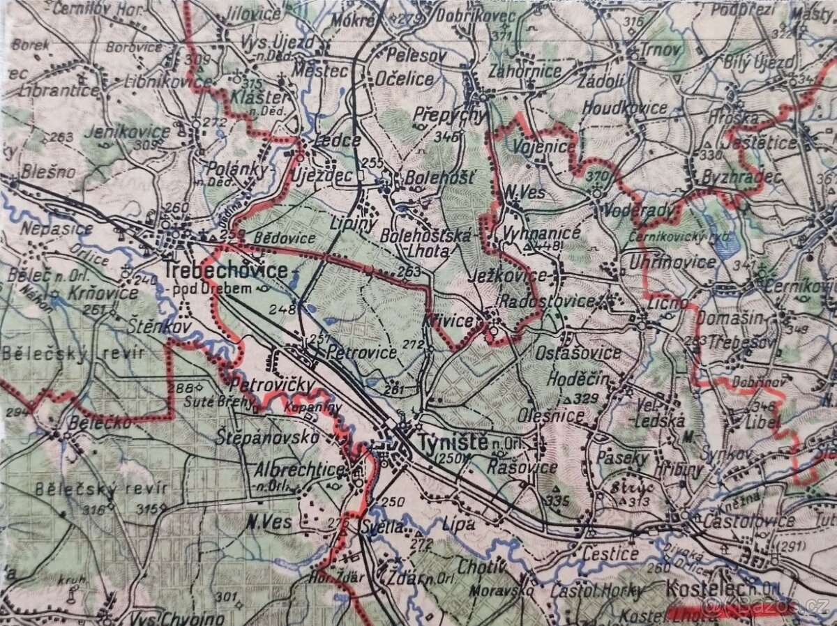 Strará mapa - Východní Čechy, Orlické hory a Severní Morava - 9