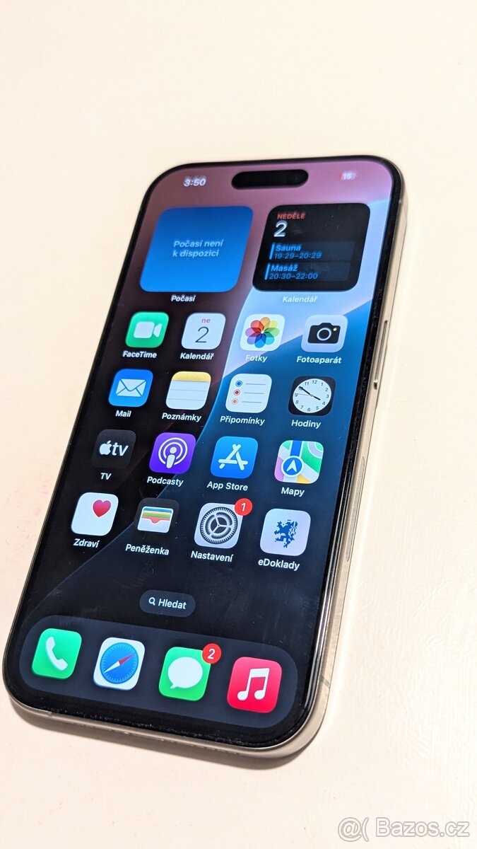 Apple Iphone 15pro 256gb, Natural Titanium, Záruka - TOP - 9