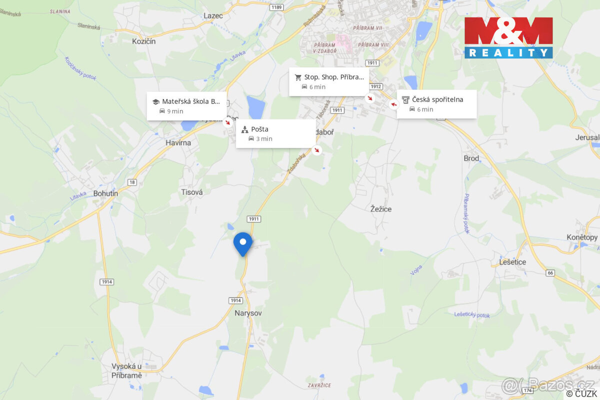 Prodej pozemku, 850 m², Narysov - 9