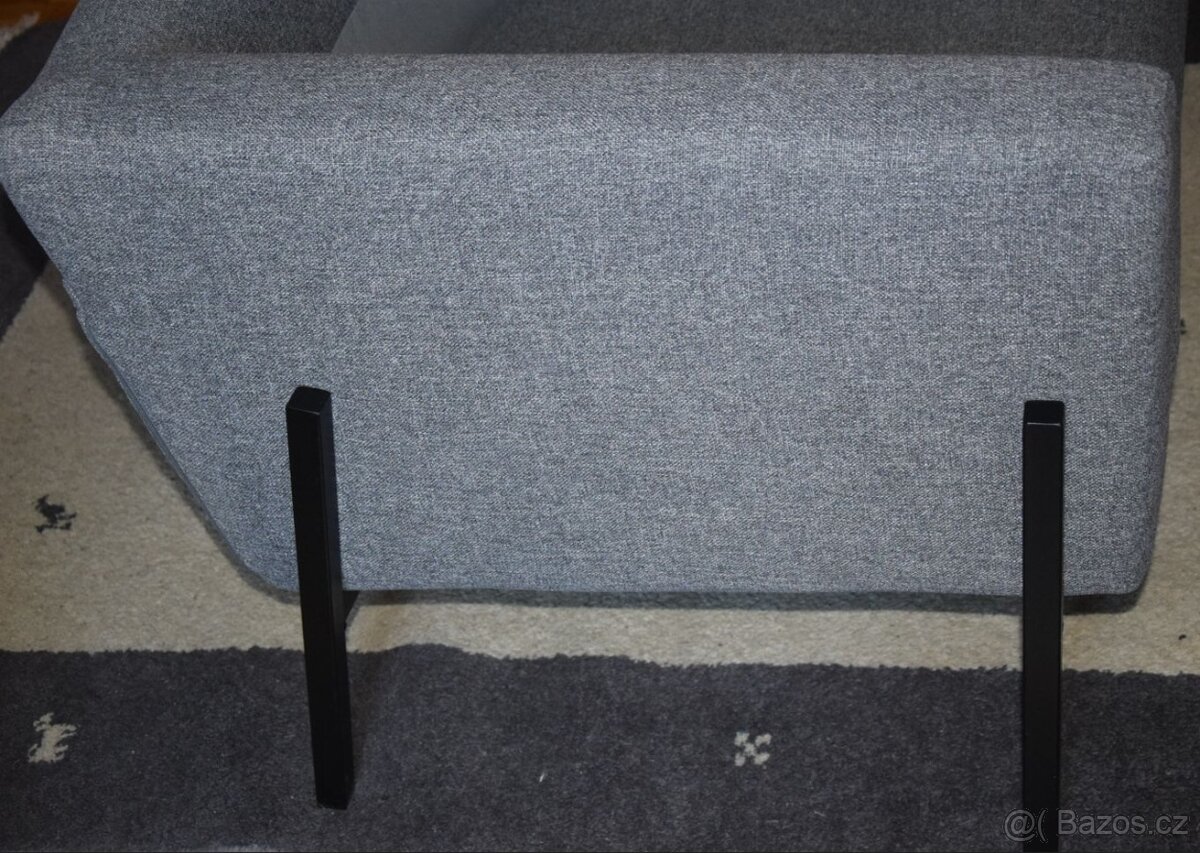 Křeslo IKEA KOARP potah Gunnared šedá, robustní a stabilní - 9