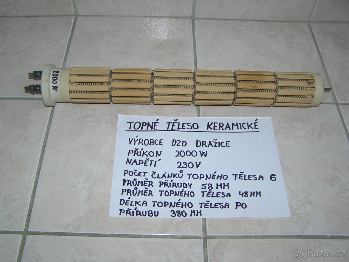 Keramické topné tělěso DZD Dražice 2000W - 9