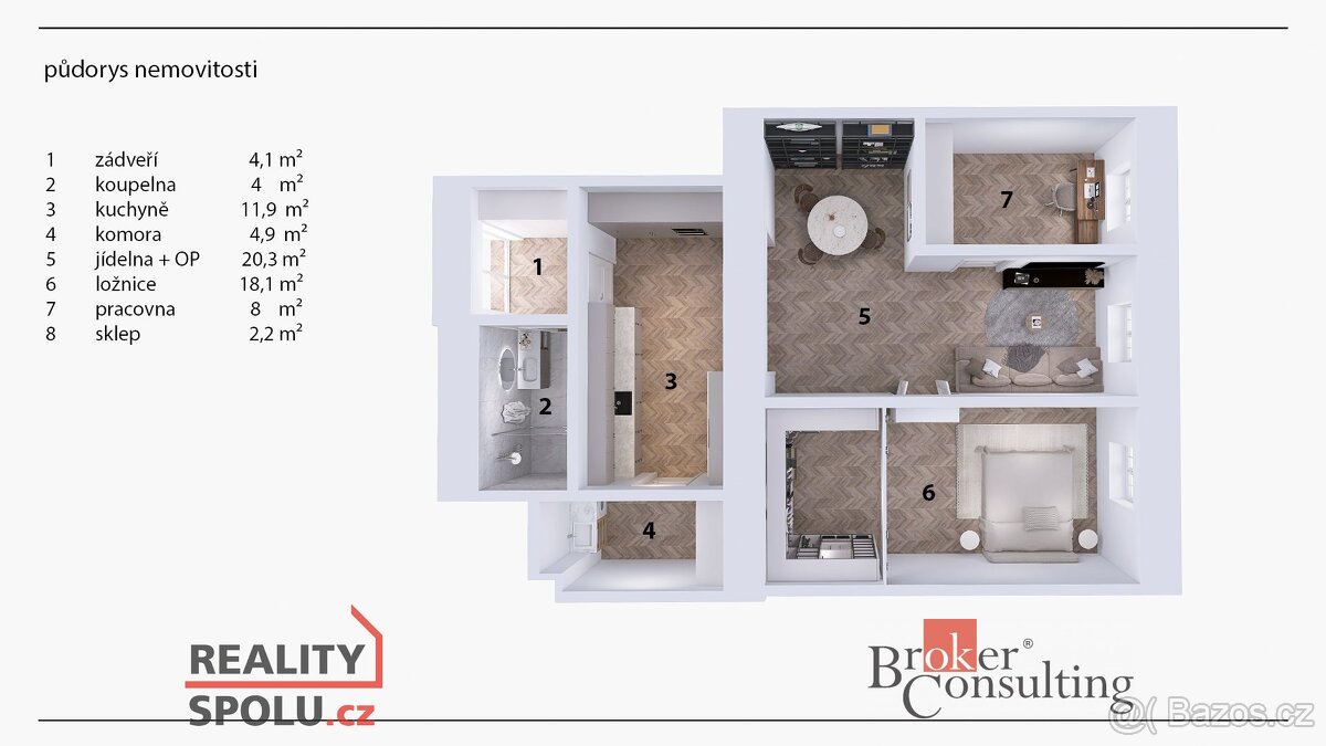 Prodej, byty/3+1, 73.5 m2, Karlínské náměstí 225/8, Karlín, - 9