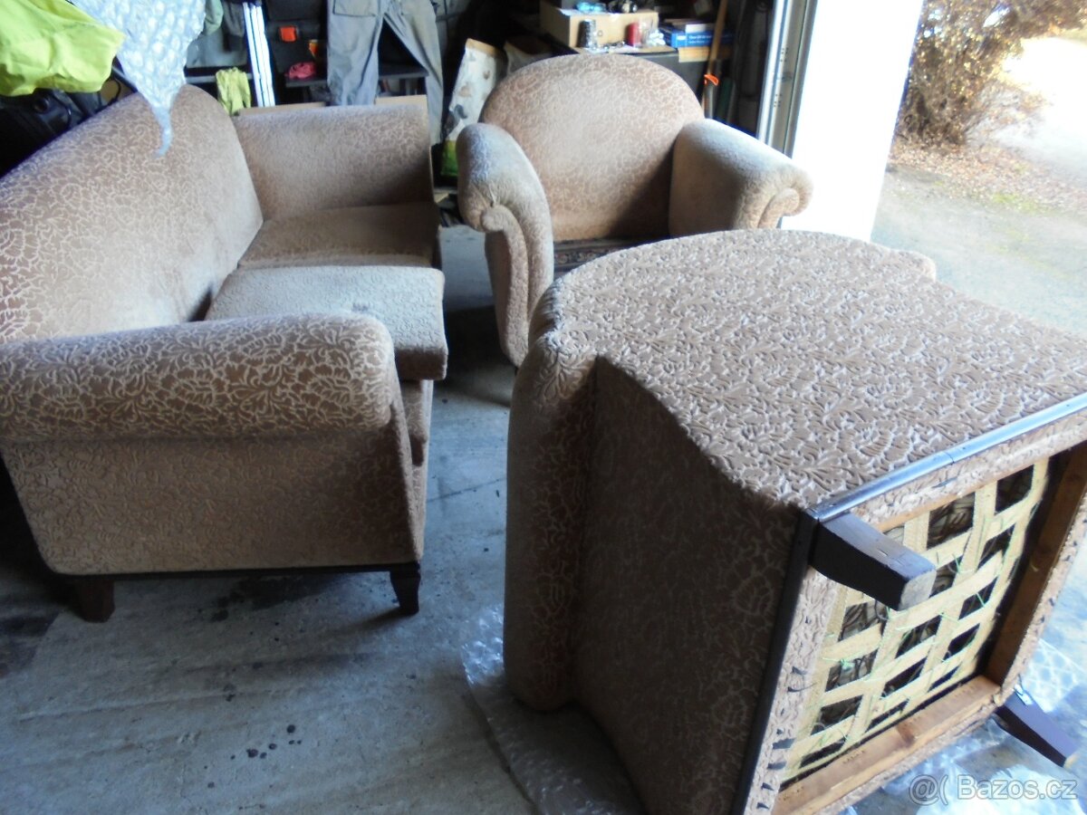 Starožitná sedací souprava cca rok 1930. - 9