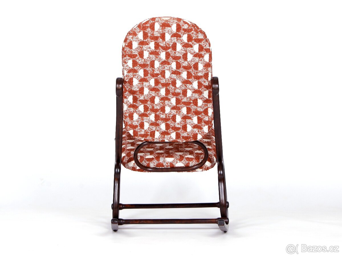 Starožitné houpací křeslo FISCHEL - 9