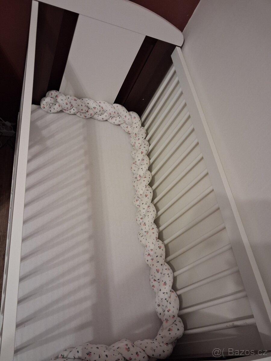 Dětská postýlka s matrací a mantinely - 9