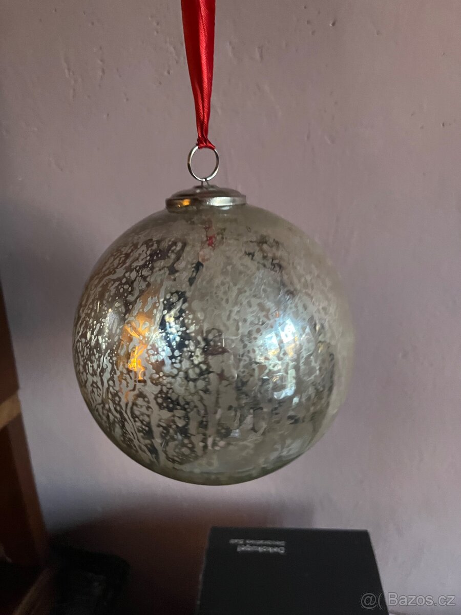 Nové skleněné koule Tchibo na zavěšení 15 cm 2 Ks - 9